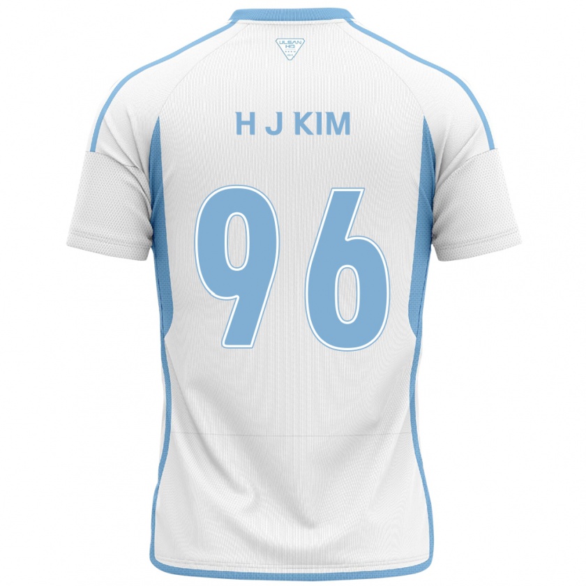 Kandiny Gyermek Ji-Hyun Kim #96 Fehér Kék Idegenbeli Jersey 2024/25 Mez Póló Ing