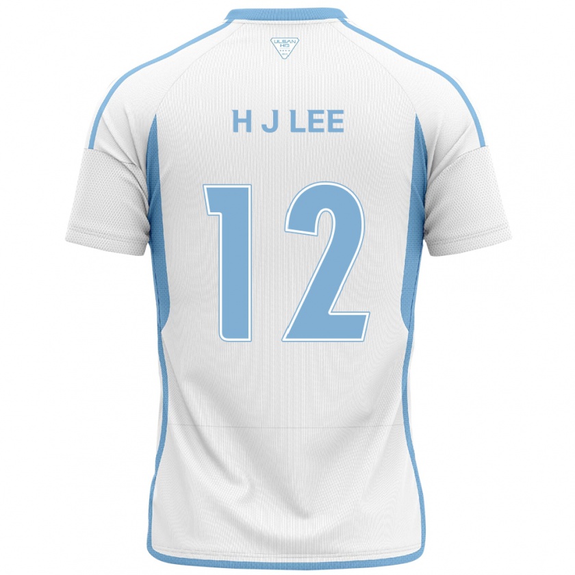 Kandiny Gyermek Jae-Hyung Lee #12 Fehér Kék Idegenbeli Jersey 2024/25 Mez Póló Ing