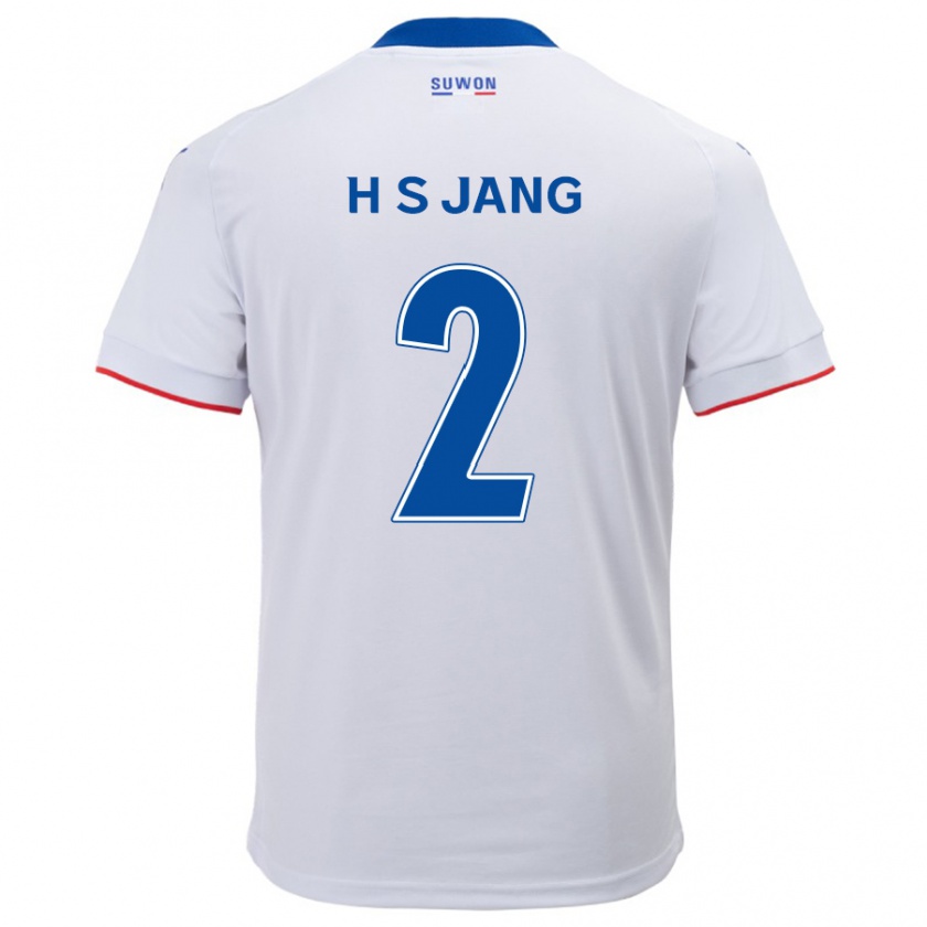 Kandiny Gyermek Seok-Hwan Jang #2 Fehér Kék Idegenbeli Jersey 2024/25 Mez Póló Ing