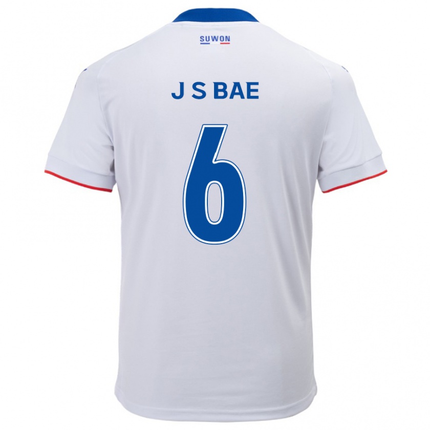 Kandiny Gyermek Seo-Joon Bae #6 Fehér Kék Idegenbeli Jersey 2024/25 Mez Póló Ing