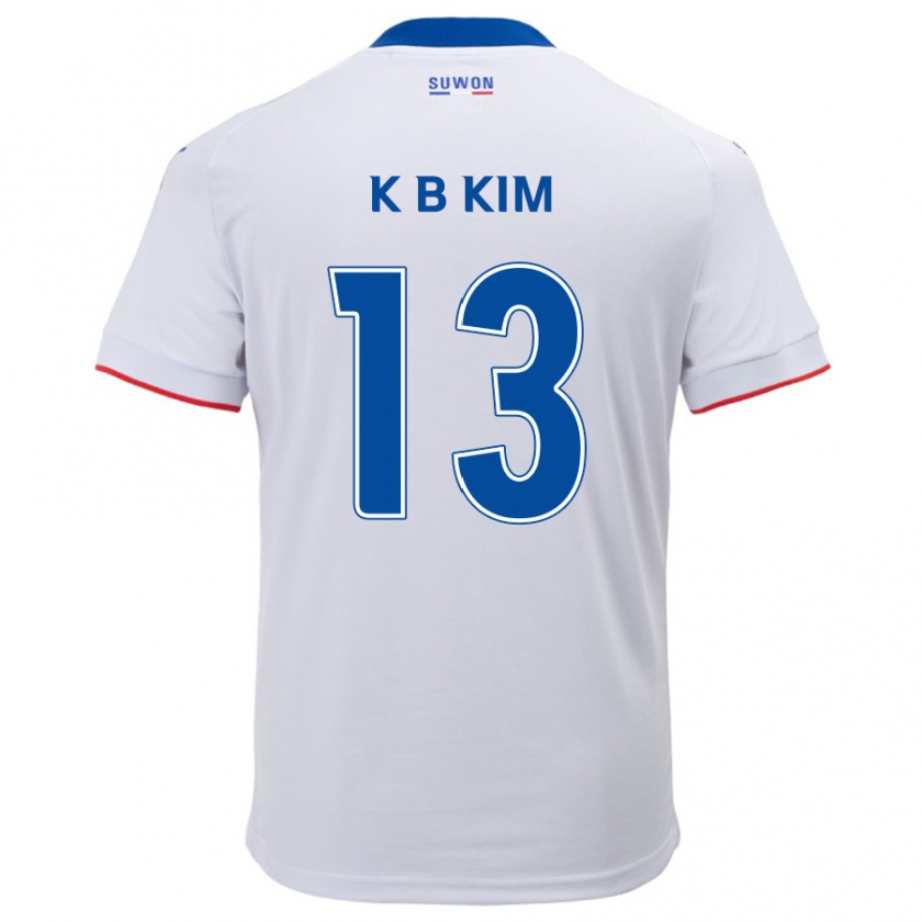 Kandiny Gyermek Bo-Kyung Kim #13 Fehér Kék Idegenbeli Jersey 2024/25 Mez Póló Ing