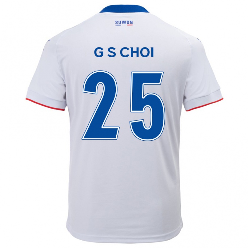 Kandiny Gyermek Sung-Geun Choi #25 Fehér Kék Idegenbeli Jersey 2024/25 Mez Póló Ing