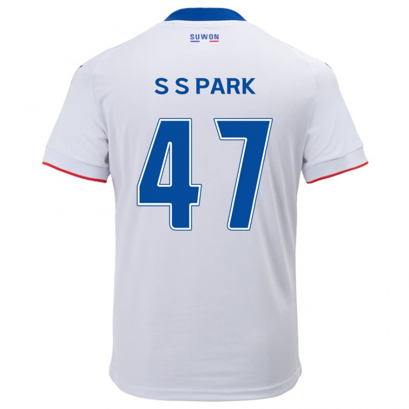 Kandiny Gyermek Seung-Soo Park #47 Fehér Kék Idegenbeli Jersey 2024/25 Mez Póló Ing