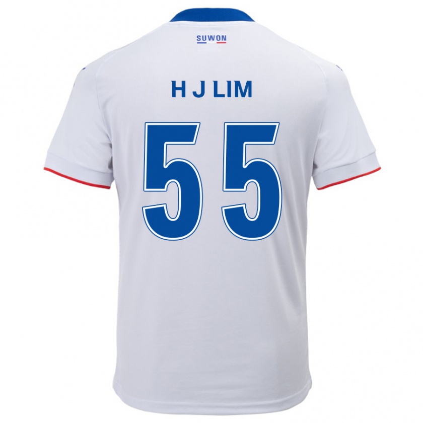 Kandiny Gyermek Ji-Hoon Lim #55 Fehér Kék Idegenbeli Jersey 2024/25 Mez Póló Ing