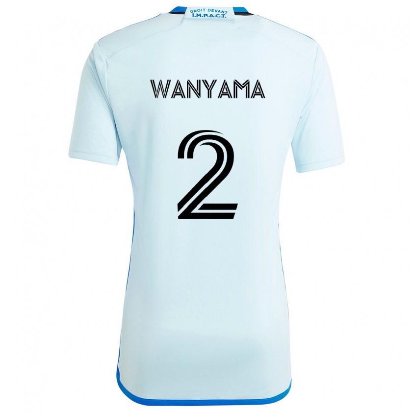 Kandiny Gyermek Victor Wanyama #2 Jégkék Idegenbeli Jersey 2024/25 Mez Póló Ing