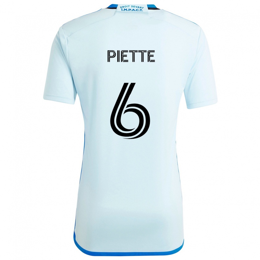 Kandiny Gyermek Samuel Piette #6 Jégkék Idegenbeli Jersey 2024/25 Mez Póló Ing