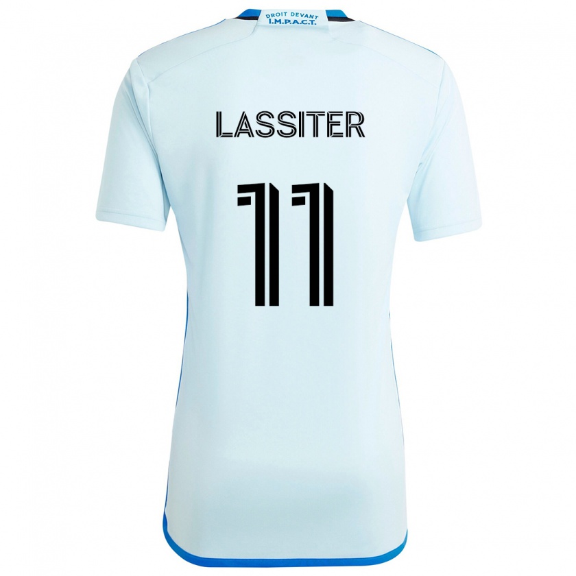 Kandiny Gyermek Ariel Lassiter #11 Jégkék Idegenbeli Jersey 2024/25 Mez Póló Ing