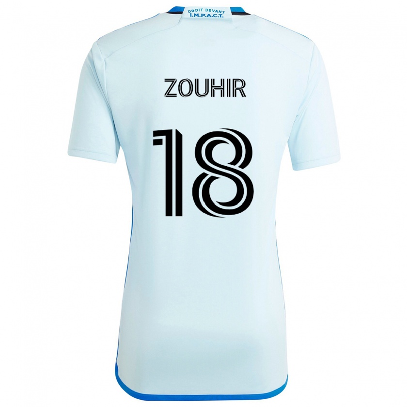 Kandiny Gyermek Rida Zouhir #18 Jégkék Idegenbeli Jersey 2024/25 Mez Póló Ing