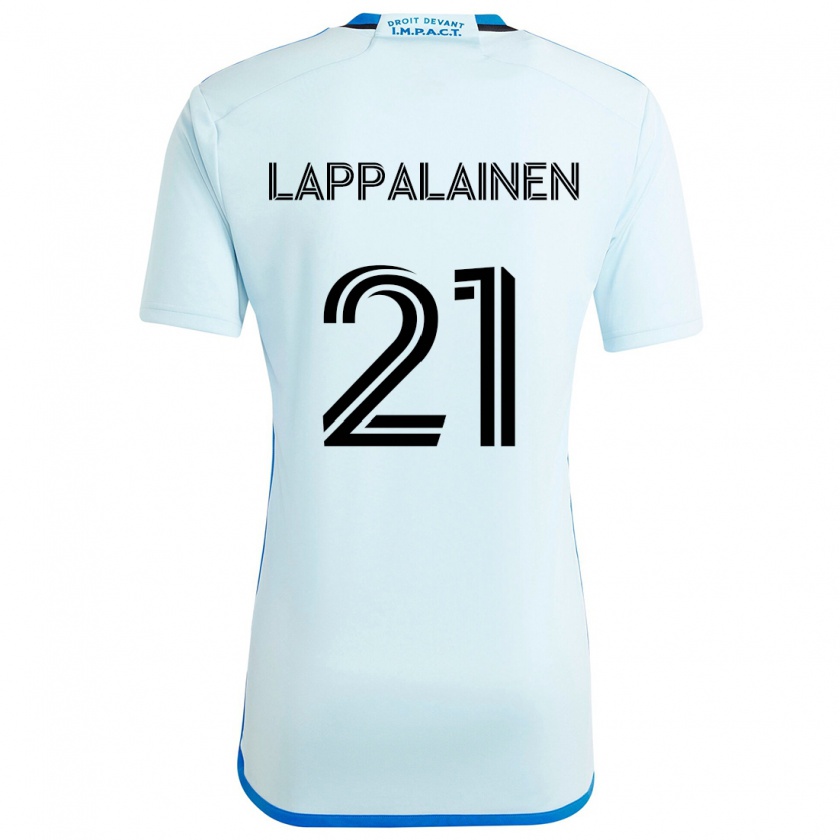 Kandiny Gyermek Lassi Lappalainen #21 Jégkék Idegenbeli Jersey 2024/25 Mez Póló Ing