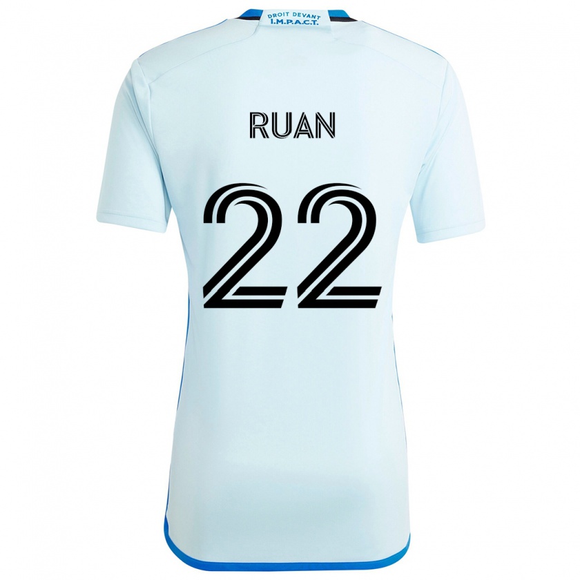 Kandiny Gyermek Ruan #22 Jégkék Idegenbeli Jersey 2024/25 Mez Póló Ing