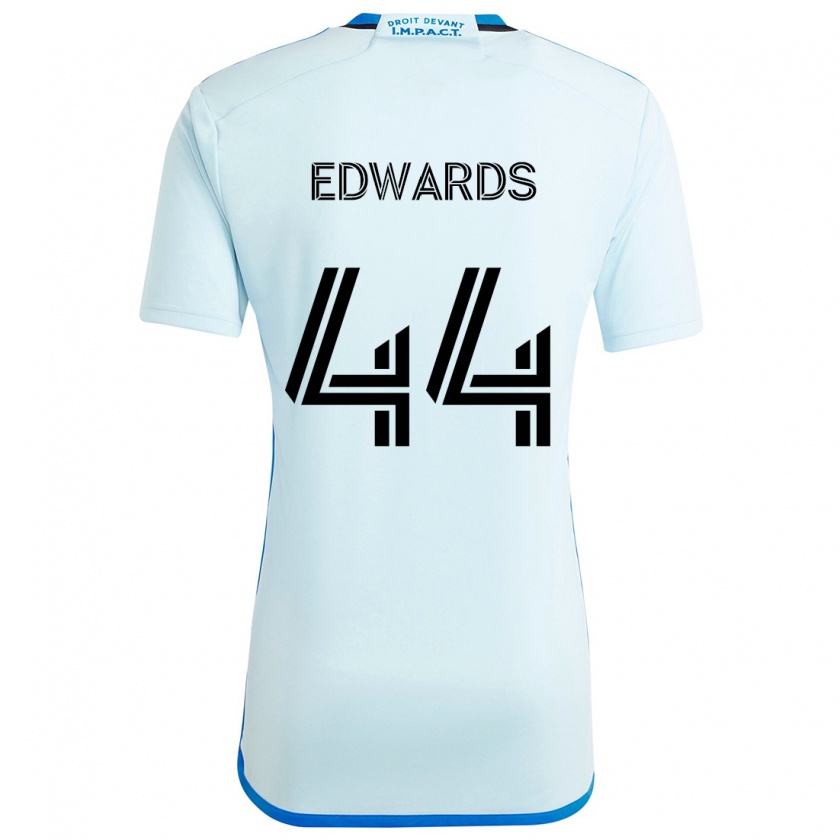 Kandiny Gyermek Raheem Edwards #44 Jégkék Idegenbeli Jersey 2024/25 Mez Póló Ing