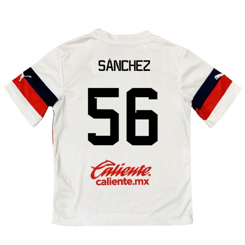 Kandiny Gyermek Benjamín Sánchez #56 Fehér Piros Idegenbeli Jersey 2024/25 Mez Póló Ing