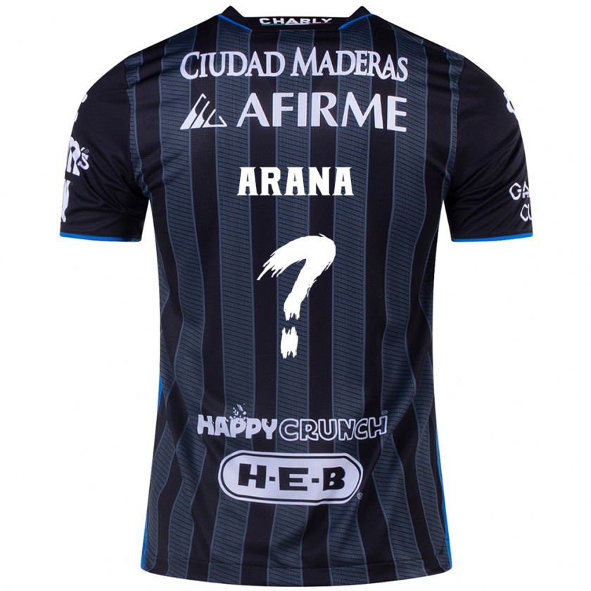 Kandiny Gyermek Alejandro Arana #0 Fehér Fekete Idegenbeli Jersey 2024/25 Mez Póló Ing