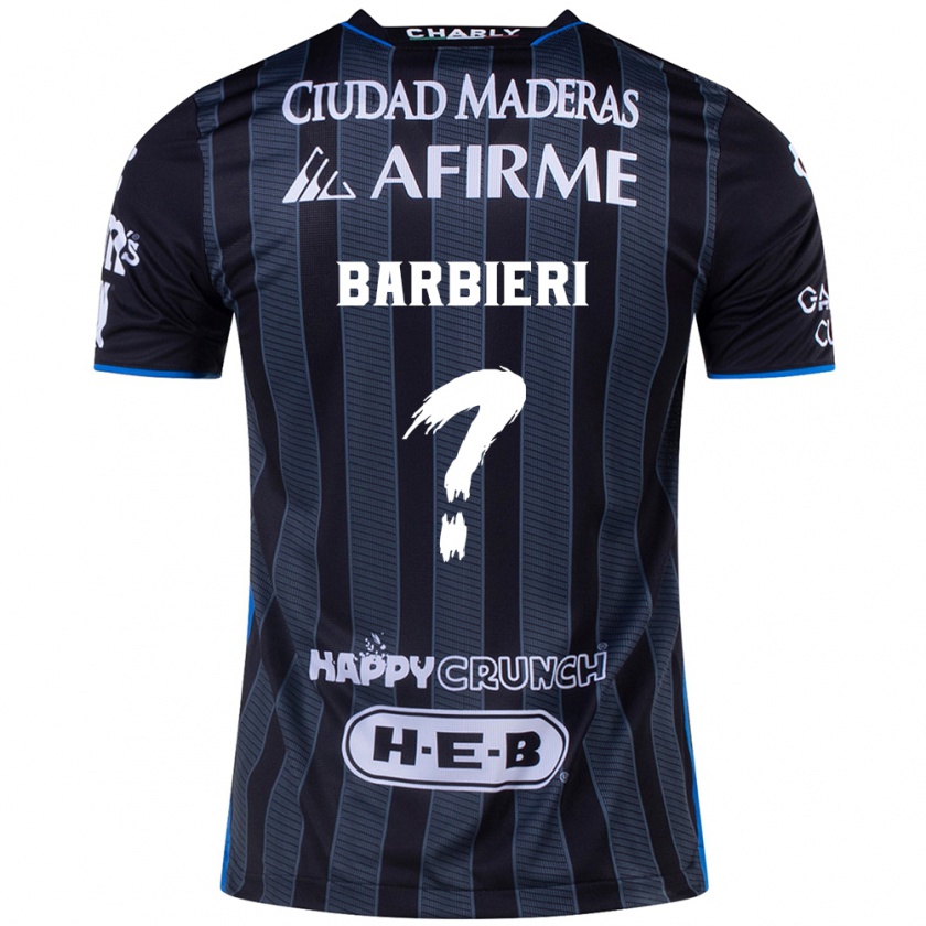 Kandiny Gyermek Miguel Barbieri #0 Fehér Fekete Idegenbeli Jersey 2024/25 Mez Póló Ing