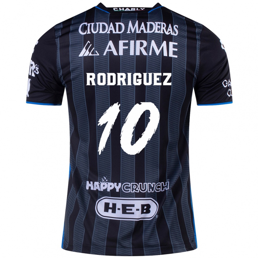 Kandiny Gyermek Lucas Rodríguez #10 Fehér Fekete Idegenbeli Jersey 2024/25 Mez Póló Ing