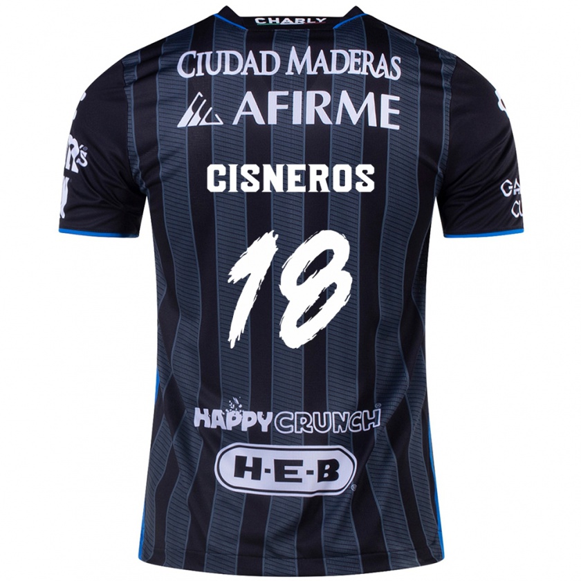 Kandiny Gyermek Ronaldo Cisneros #18 Fehér Fekete Idegenbeli Jersey 2024/25 Mez Póló Ing