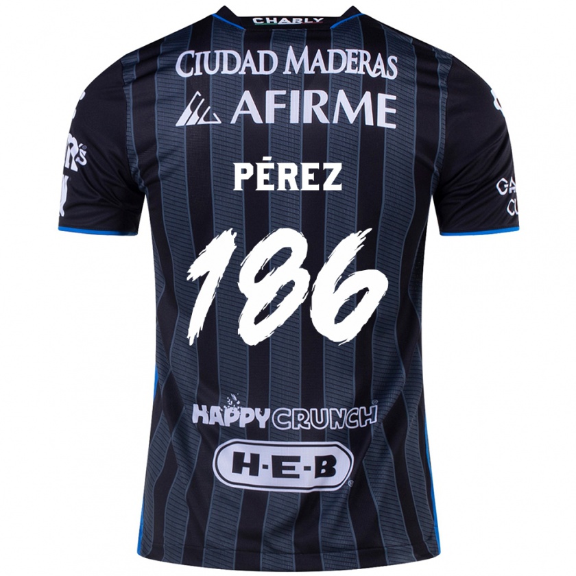 Kandiny Gyermek José Pérez #186 Fehér Fekete Idegenbeli Jersey 2024/25 Mez Póló Ing