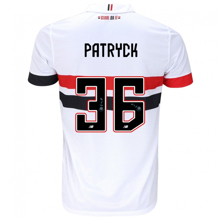 Kandiny Férfi Patryck #36 Fehér Piros Fekete Hazai Jersey 2024/25 Mez Póló Ing