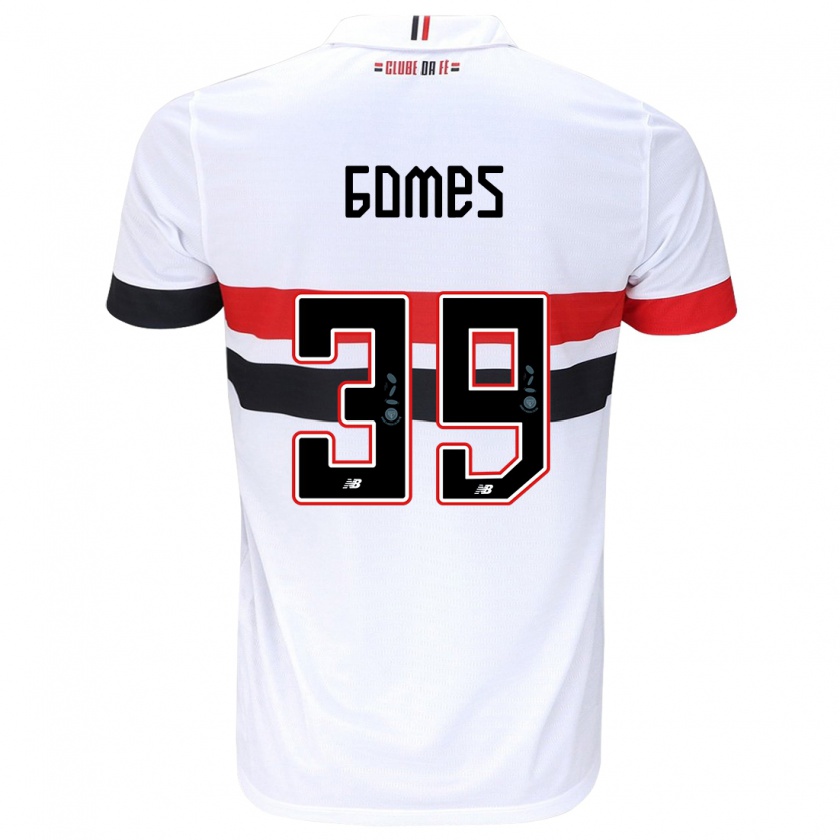 Kandiny Férfi William Gomes #39 Fehér Piros Fekete Hazai Jersey 2024/25 Mez Póló Ing