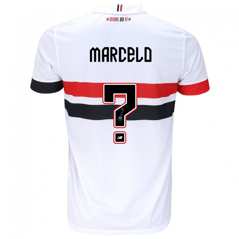 Kandiny Férfi Marcelo #0 Fehér Piros Fekete Hazai Jersey 2024/25 Mez Póló Ing