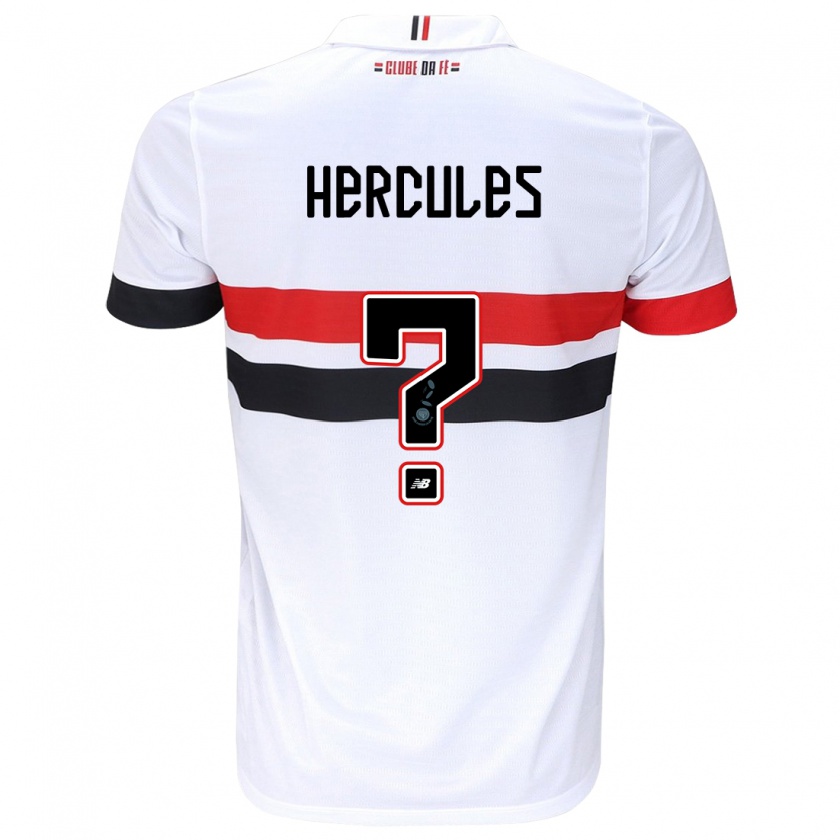 Kandiny Férfi Hercules #0 Fehér Piros Fekete Hazai Jersey 2024/25 Mez Póló Ing