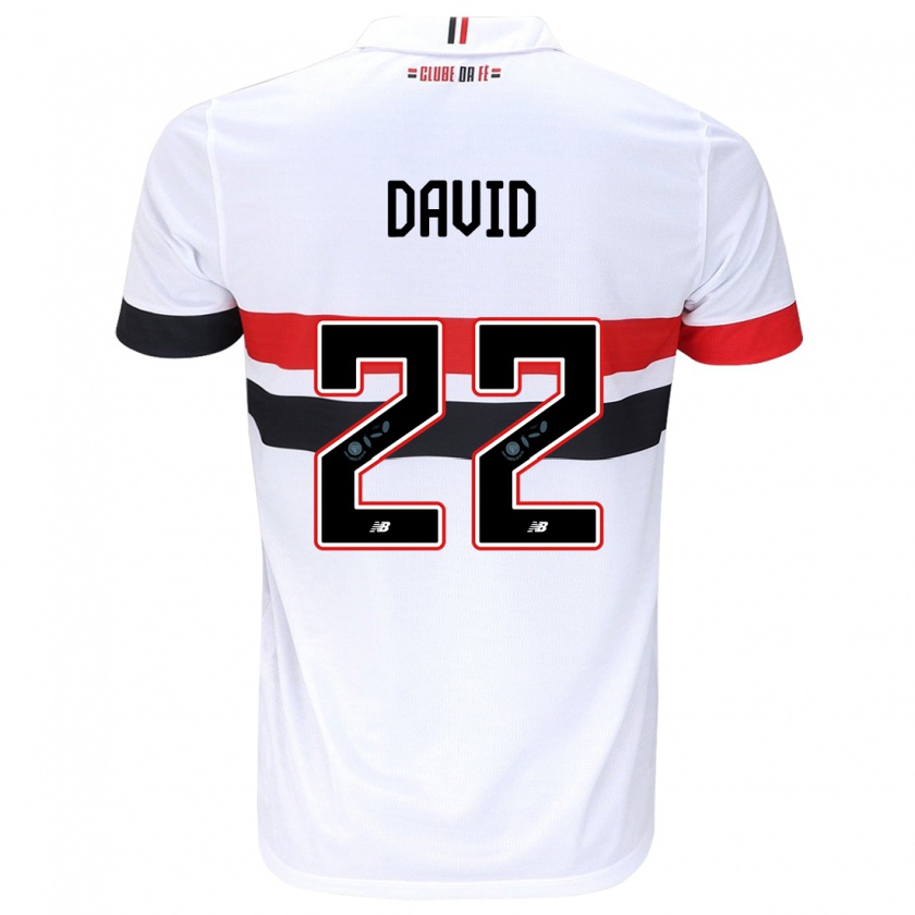 Kandiny Férfi David #22 Fehér Piros Fekete Hazai Jersey 2024/25 Mez Póló Ing