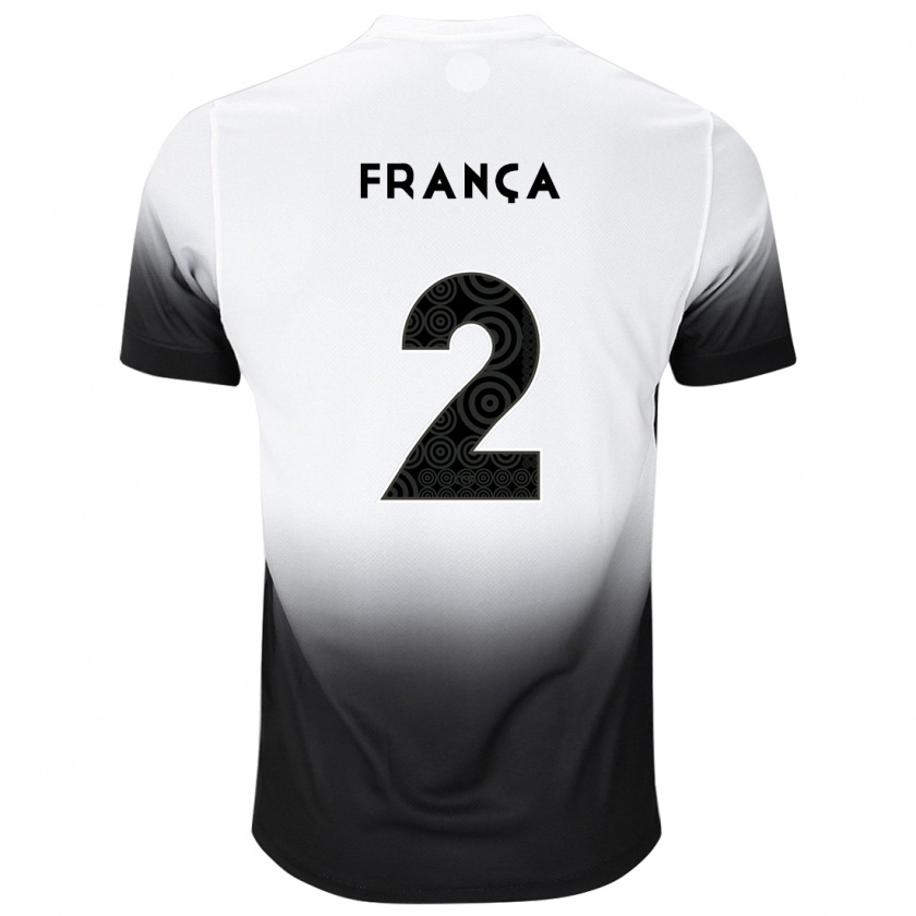 Kandiny Férfi Matheus França #2 Fehér Fekete Hazai Jersey 2024/25 Mez Póló Ing