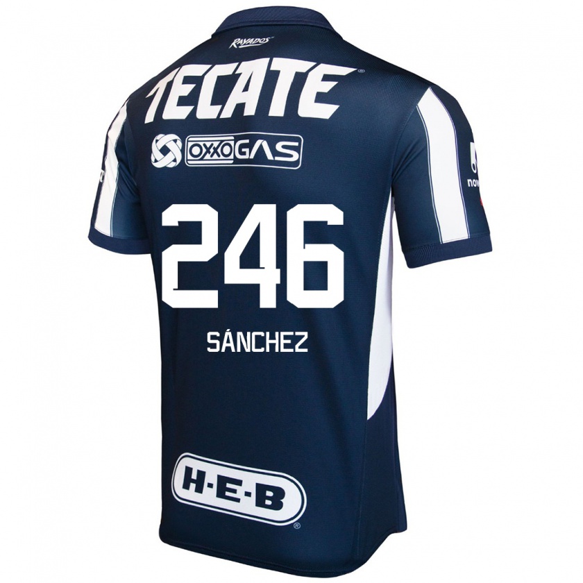 Kandiny Férfi Diego Sánchez #246 Kék Piros Fehér Hazai Jersey 2024/25 Mez Póló Ing