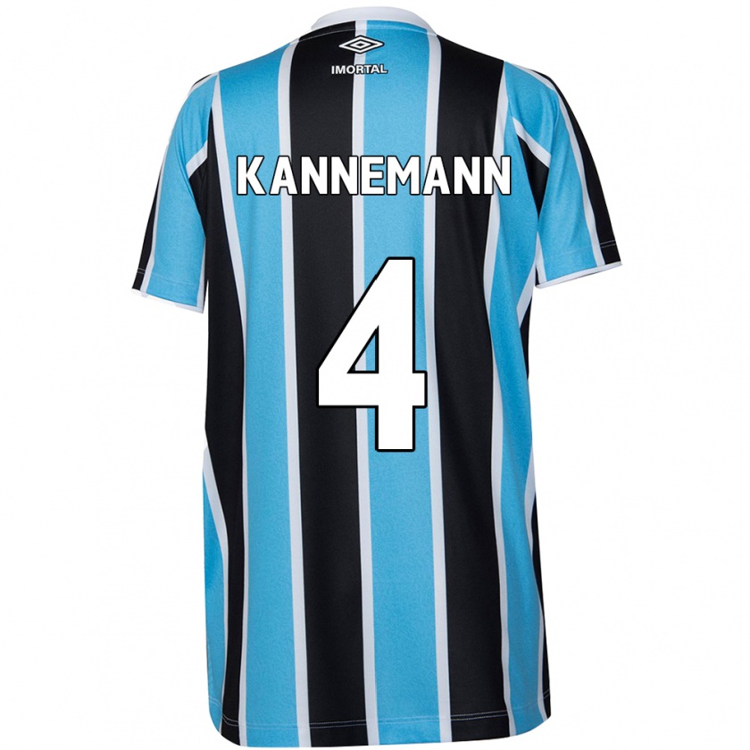 Kandiny Férfi Walter Kannemann #4 Kék Fekete Fehér Hazai Jersey 2024/25 Mez Póló Ing