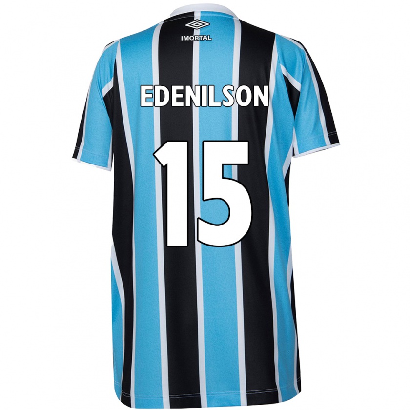 Kandiny Férfi Edenilson #15 Kék Fekete Fehér Hazai Jersey 2024/25 Mez Póló Ing