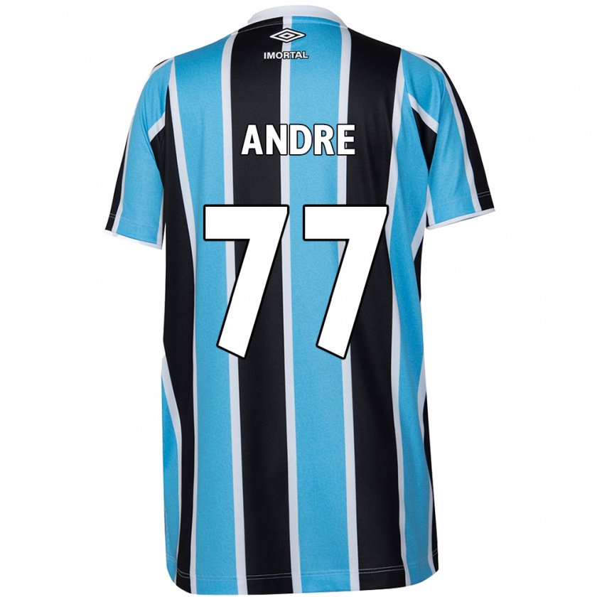 Kandiny Férfi André Henrique #77 Kék Fekete Fehér Hazai Jersey 2024/25 Mez Póló Ing