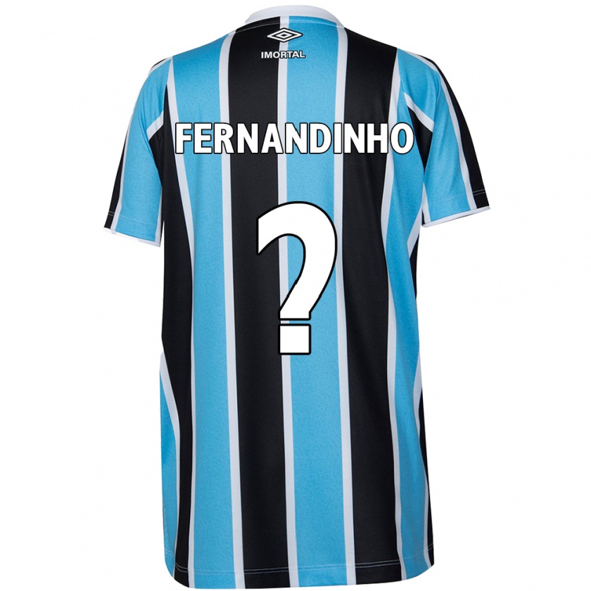 Kandiny Férfi Fernandinho #0 Kék Fekete Fehér Hazai Jersey 2024/25 Mez Póló Ing