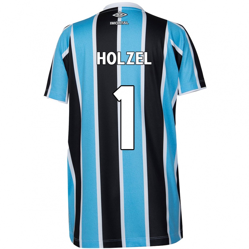 Kandiny Férfi Vivi Holzel #1 Kék Fekete Fehér Hazai Jersey 2024/25 Mez Póló Ing