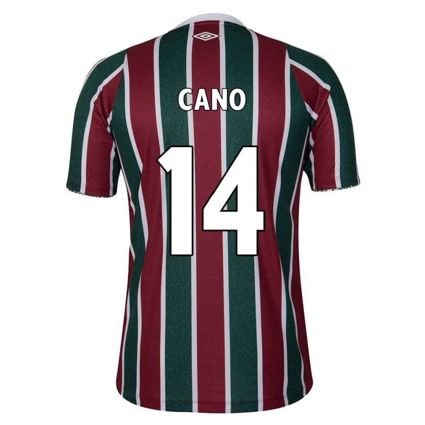 Kandiny Férfi Germán Cano #14 Zöld Barna Fehér Hazai Jersey 2024/25 Mez Póló Ing