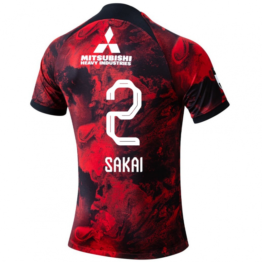 Kandiny Férfi Hiroki Sakai #2 Piros Fekete Hazai Jersey 2024/25 Mez Póló Ing