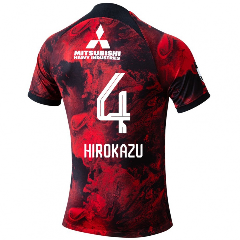 Kandiny Férfi Hirokazu Ishihara #4 Piros Fekete Hazai Jersey 2024/25 Mez Póló Ing