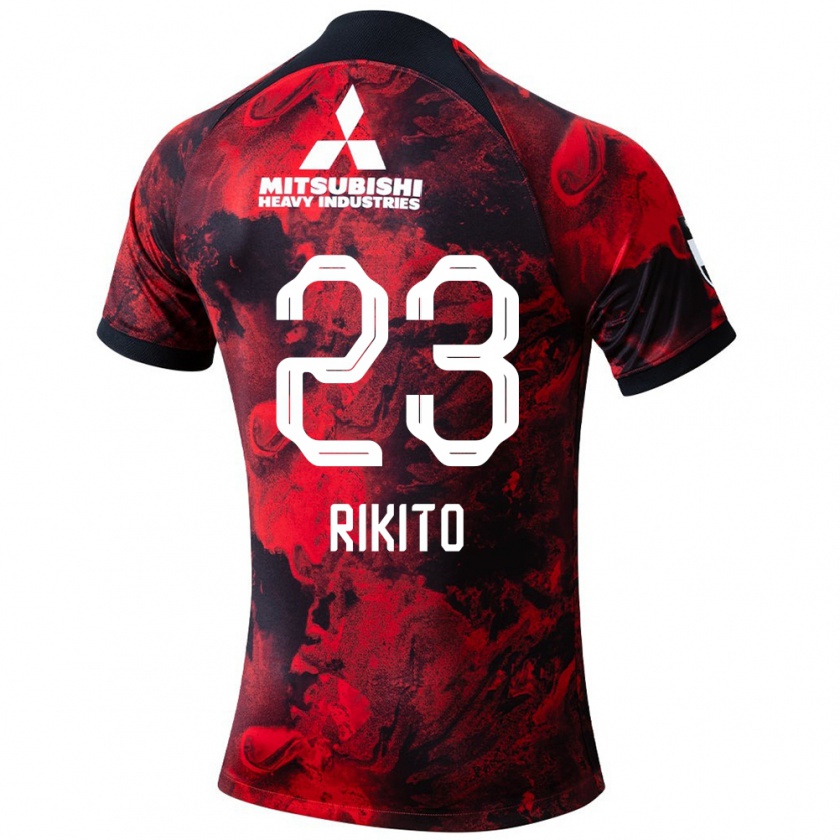 Kandiny Férfi Rikito Inoue #23 Piros Fekete Hazai Jersey 2024/25 Mez Póló Ing