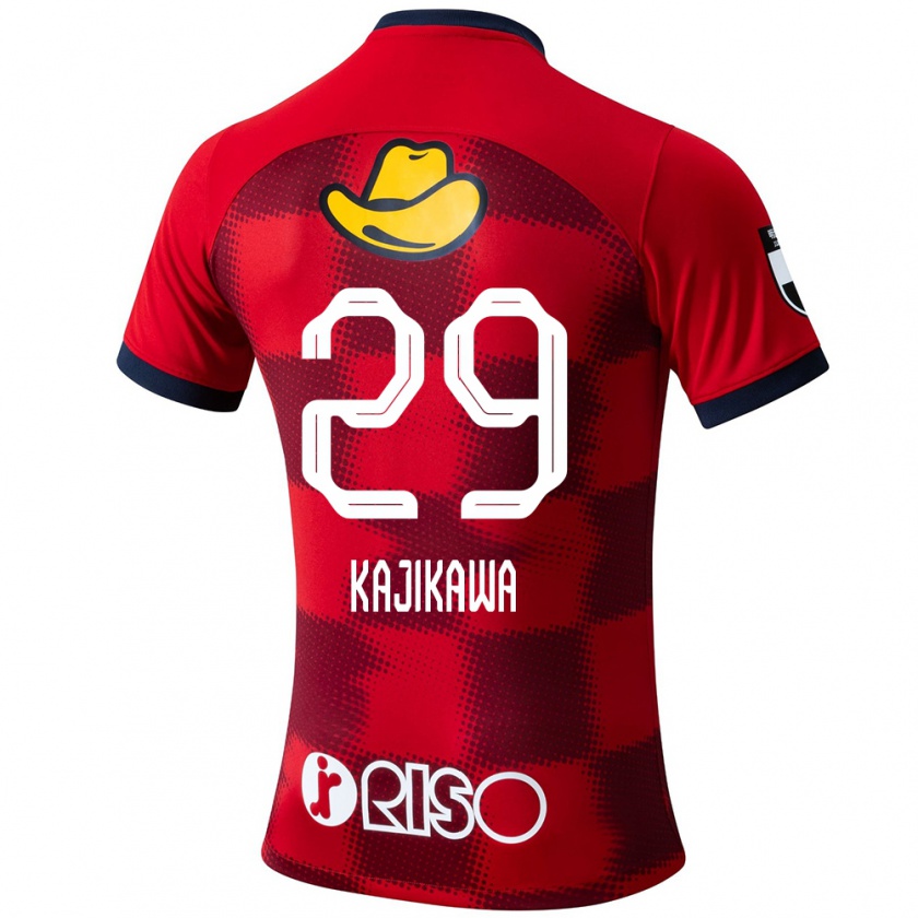 Kandiny Férfi Yuji Kajikawa #29 Piros Kék Fehér Hazai Jersey 2024/25 Mez Póló Ing