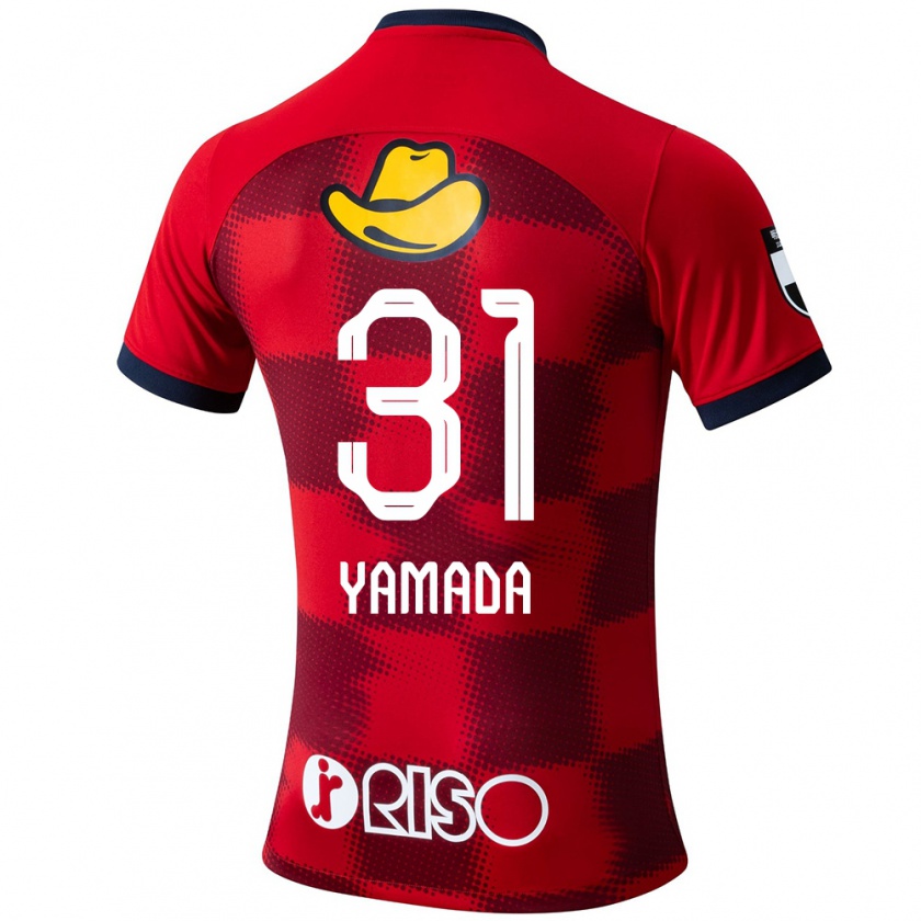 Kandiny Férfi Taiki Yamada #31 Piros Kék Fehér Hazai Jersey 2024/25 Mez Póló Ing