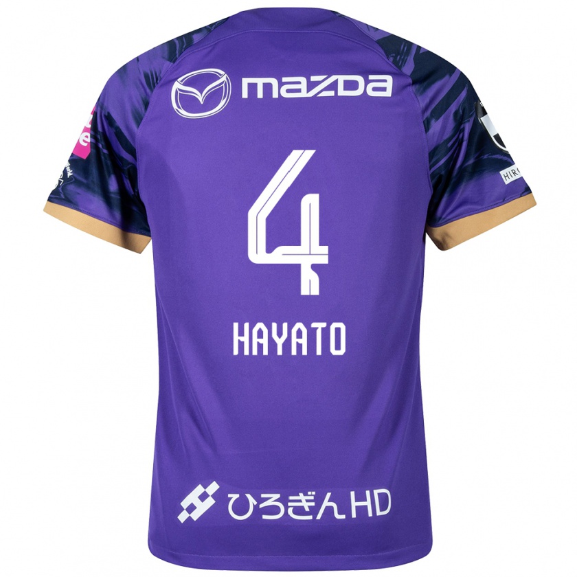 Kandiny Férfi Hayato Araki #4 Lila Fehér Hazai Jersey 2024/25 Mez Póló Ing