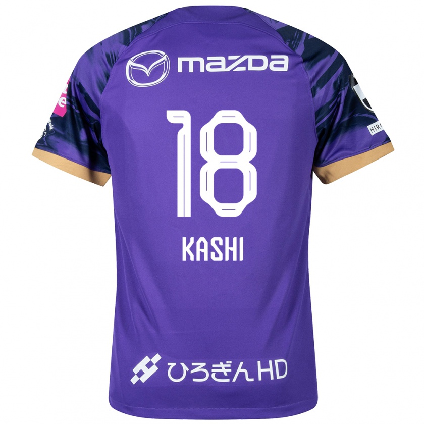 Kandiny Férfi Yoshifumi Kashiwa #18 Lila Fehér Hazai Jersey 2024/25 Mez Póló Ing