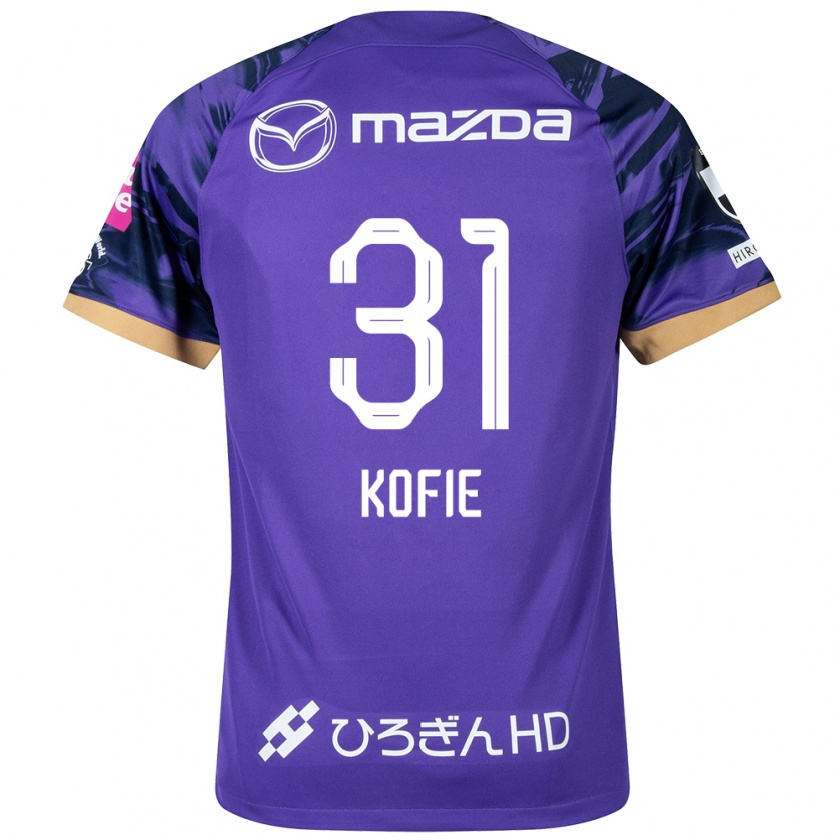 Kandiny Férfi Shota Kofie #31 Lila Fehér Hazai Jersey 2024/25 Mez Póló Ing