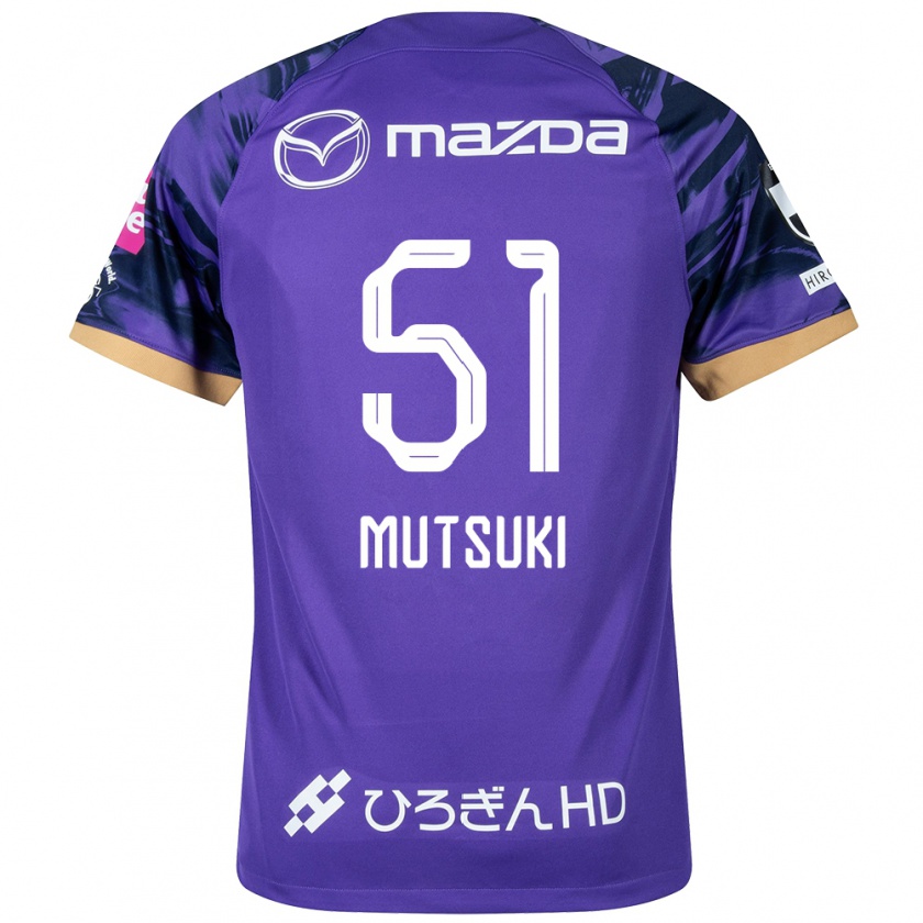 Kandiny Férfi Mutsuki Kato #51 Lila Fehér Hazai Jersey 2024/25 Mez Póló Ing