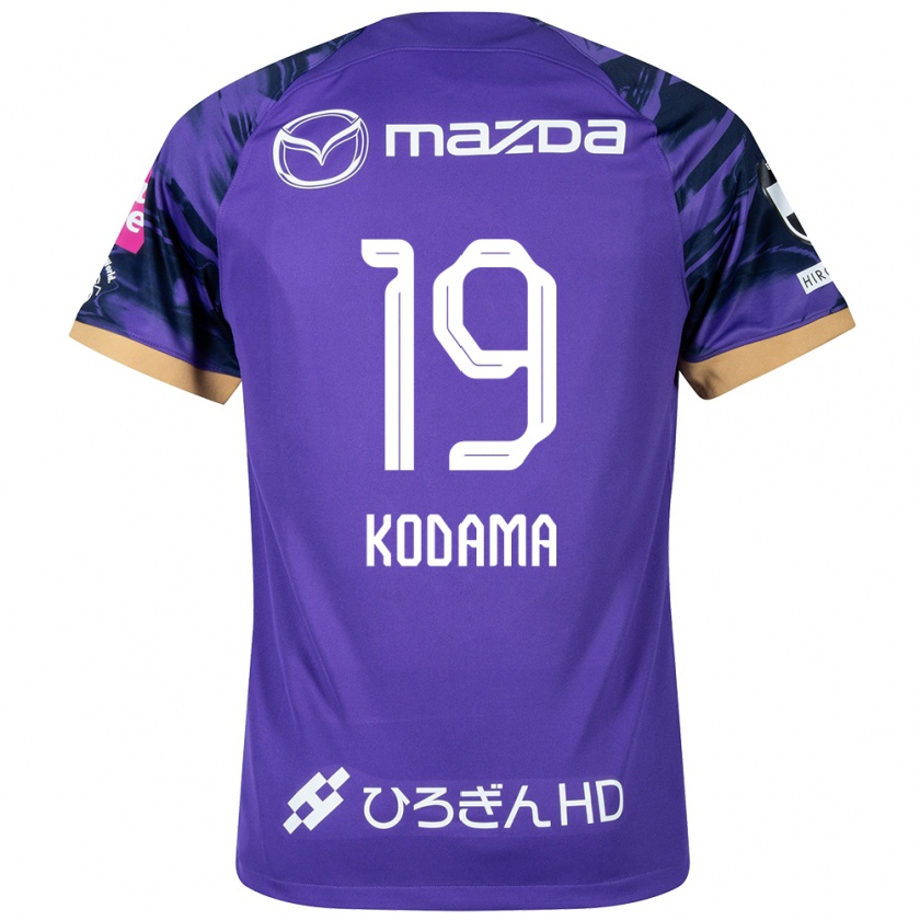 Kandiny Férfi Tsukasa Kodama #19 Lila Fehér Hazai Jersey 2024/25 Mez Póló Ing