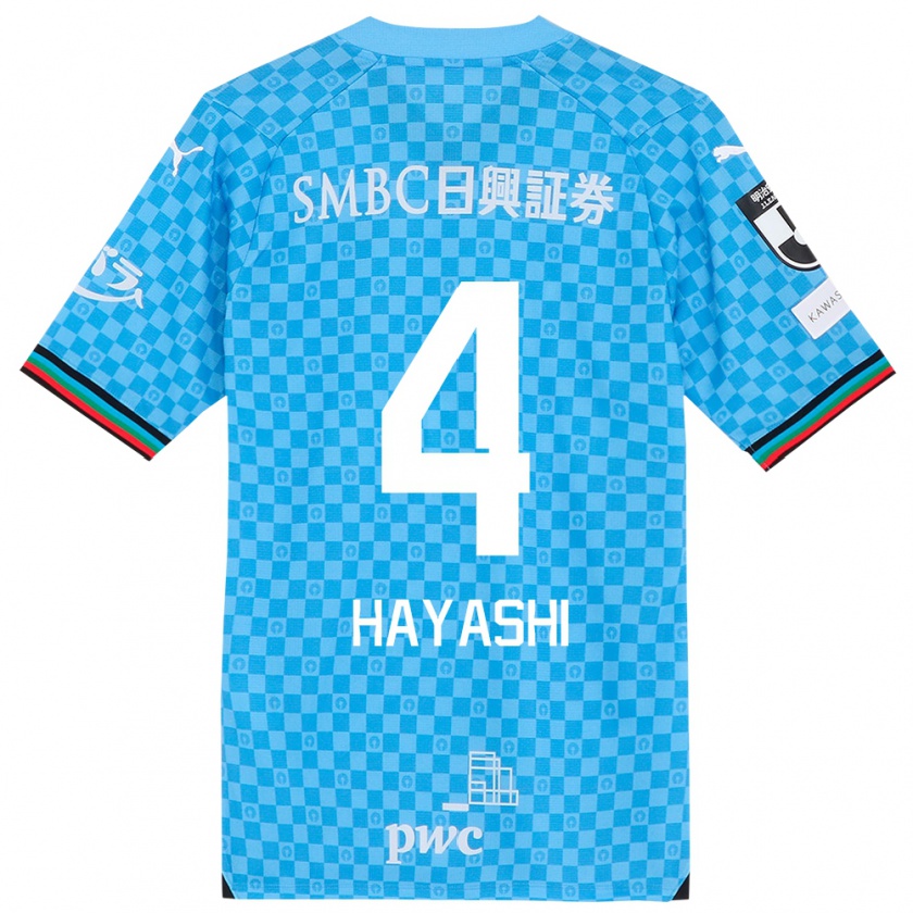 Kandiny Férfi Shunsuke Hayashi #4 Azúrkék Hazai Jersey 2024/25 Mez Póló Ing