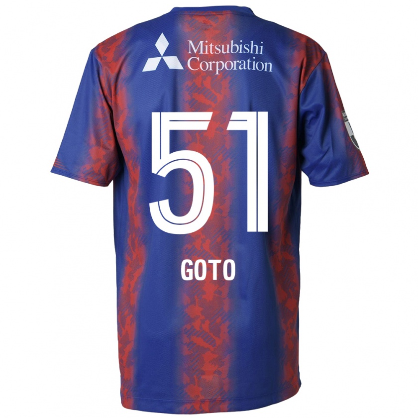 Kandiny Férfi Wataru Goto #51 Kék Piros Hazai Jersey 2024/25 Mez Póló Ing