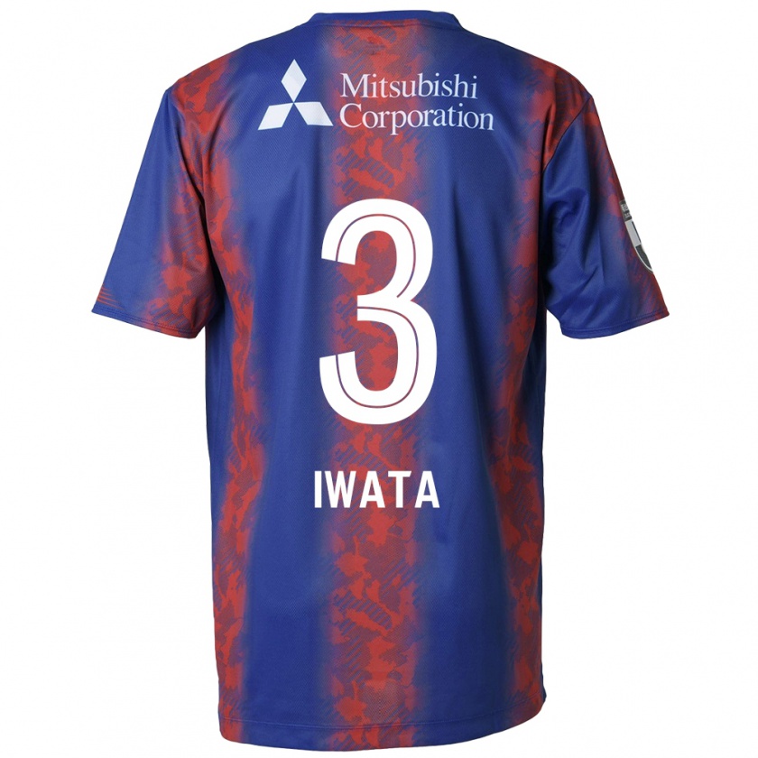 Kandiny Férfi Yuki Iwata #3 Kék Piros Hazai Jersey 2024/25 Mez Póló Ing