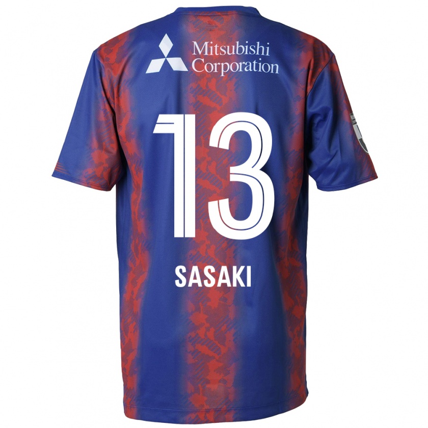 Kandiny Férfi Shoei Sasaki #13 Kék Piros Hazai Jersey 2024/25 Mez Póló Ing