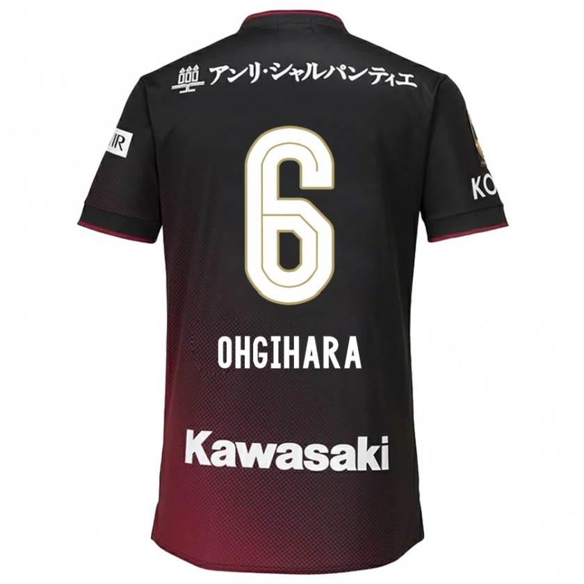 Kandiny Férfi Takahiro Ogihara #6 Fekete Piros Hazai Jersey 2024/25 Mez Póló Ing