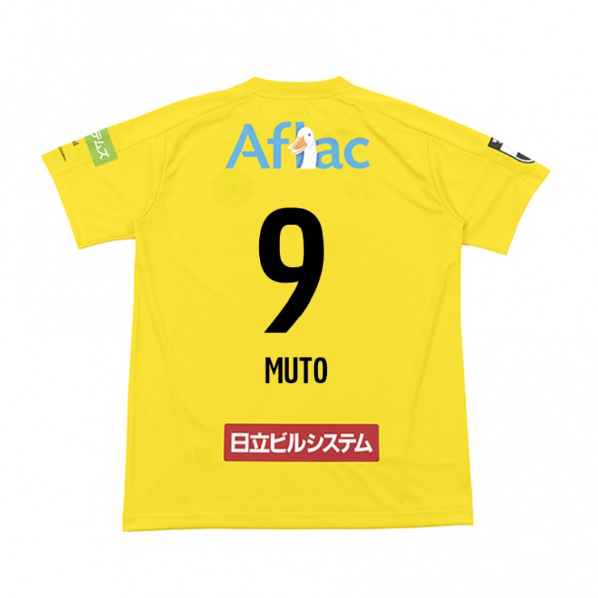 Kandiny Férfi Yuki Muto #9 Sárga Fekete Hazai Jersey 2024/25 Mez Póló Ing